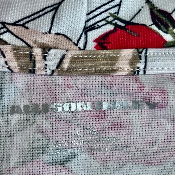 Allison Daley White and Pink Open FrontSoft Blazer with Floral Design Large - Picture 2 of 12